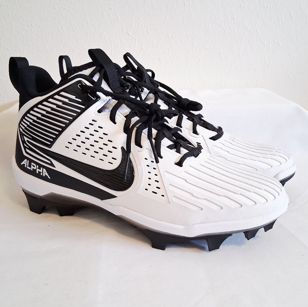 Nike Alpha Menace Strong Black White Football Cleats